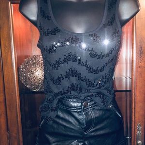 Sequin top with shorts